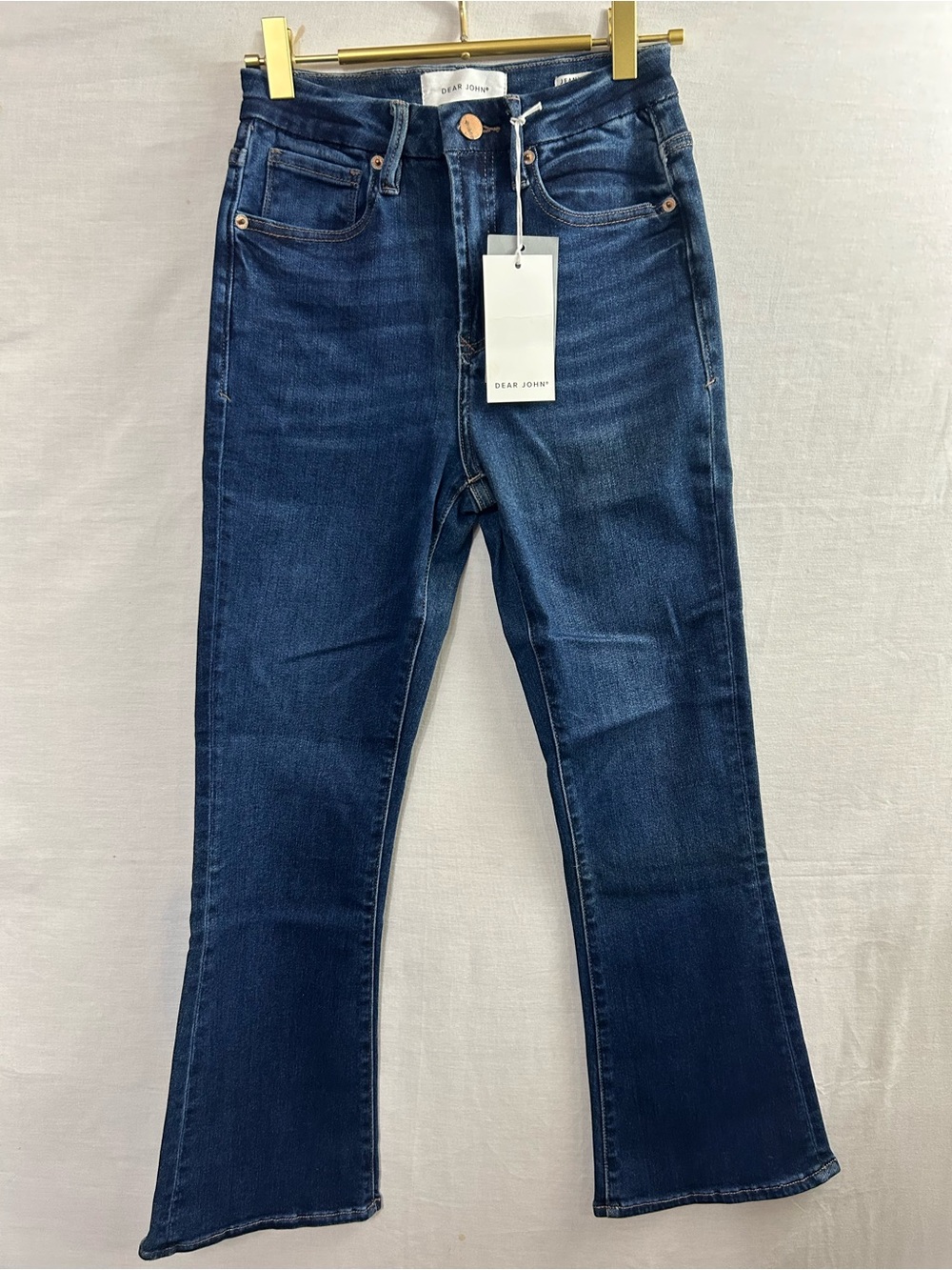 Dear John brand Jeanne high-rise cropped flare jeans